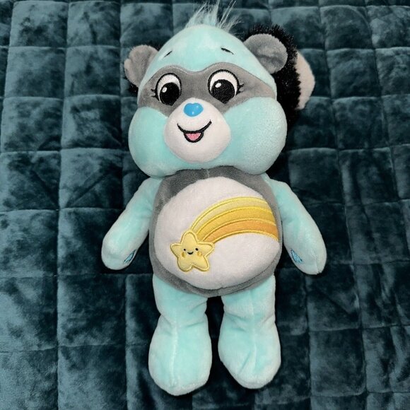 Care Bear Raccoon WISH Bear Bean Stuffed Plush Doll 9" Special Edition NWOT - Picture 1 of 8